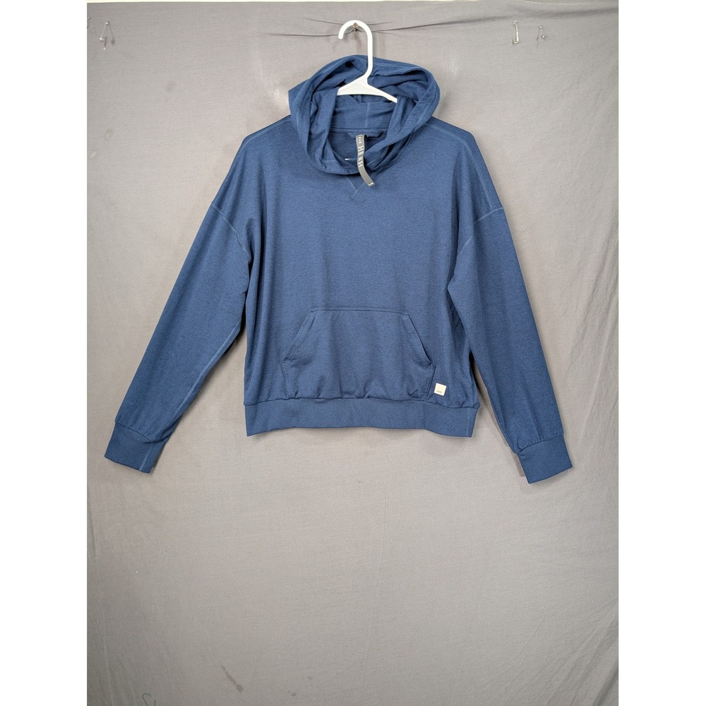 Vuori Womens Halo Essential Hoodie Indigo Heather VW2041 Size S
